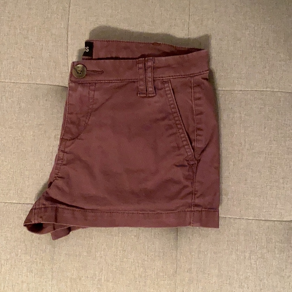 Berry Colored Chino Shorts